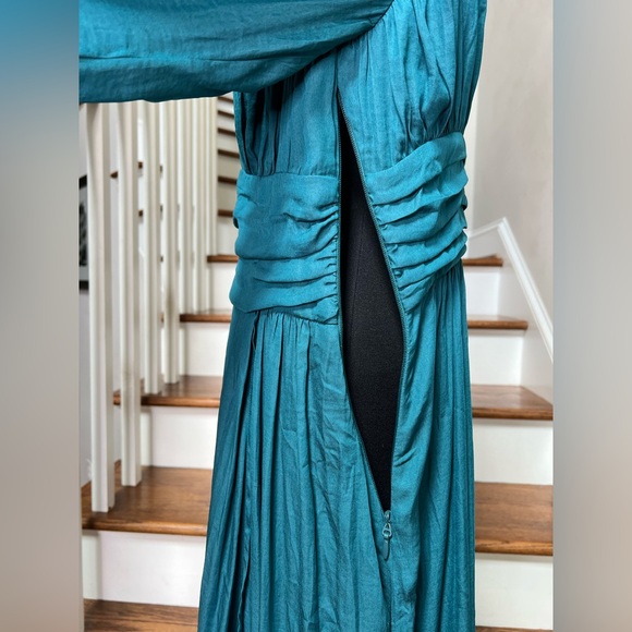 Anthropologie Gwendolyn Teal Maxi Dress NWT Size 14 - Picture 12 of 15